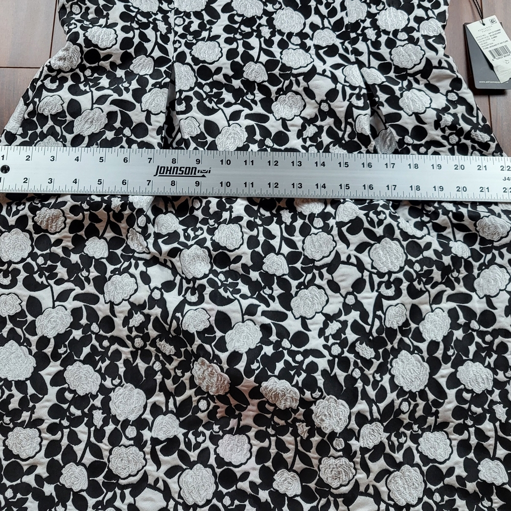 Adrianna Papell Floral Jacquard Fit and Flare Dress Size 14 New With Tags - Picture 11 of 11